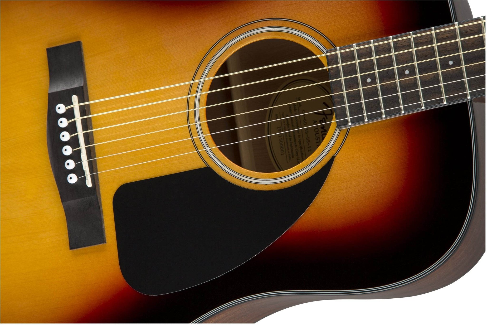 FENDER 0970110232 CD-60 Dreadnought V3 w/ Case, Walnut Fingerboard, Sunburst - Ray's Midbell Music