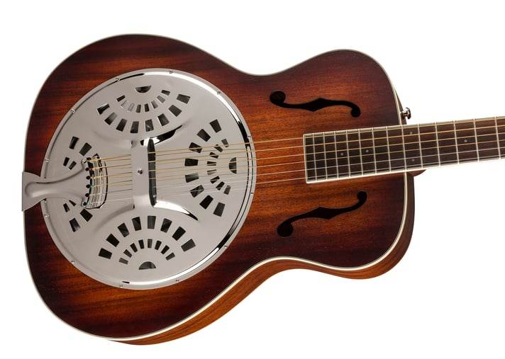 FENDER 0970392337 PR-180E Round Neck Resonator Guitar w/ Electronics ( Aged Cognac Burst ) - Ray's Midbell Music