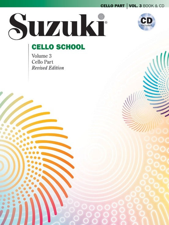 ALFRED 0040703 Suzuki Cello School Volume 3 Book & CD, International Edition