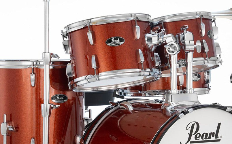 PEARL RS525SCC749 Roadshow 5 Piece Drumset w/ Cymbals (Burnt Orange Sparkle) (10,12,16)