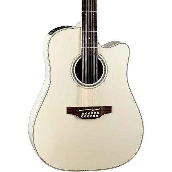 Takamine TAKGD37CE12PW G Series 12 String Dread A/E Guitar (Pearl White) - Ray's Midbell Music