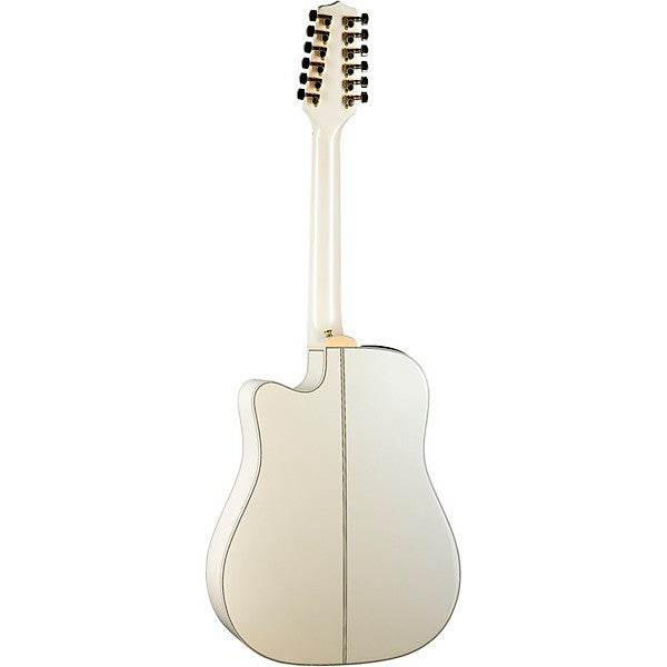Takamine TAKGD37CE12PW G Series 12 String Dread A/E Guitar (Pearl White) - Ray's Midbell Music