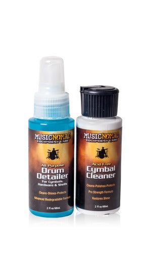 MUSICNOMAD MN117 Drum Detailer & Cymbal Cleaner Combo Pack - 2 oz