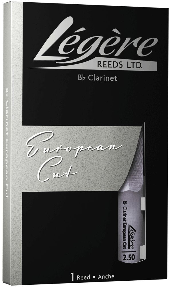 LEGERE LEEUCS25 #2.5 European Cut Bb Clarinet Synthetic Reed