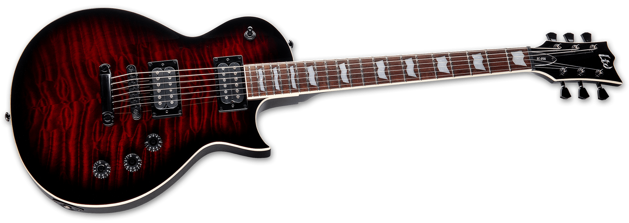 Esp LEC256QMSTBCSB LTD EC-256 Quilted Maple Single Cut (See Thru Black Cherry Sunburst) - Ray's Midbell Music