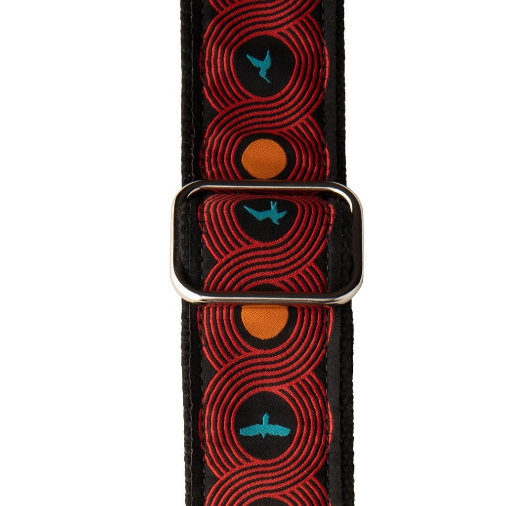 PRS 113011007 2" Deluxe Retro Strap, Blue Birds, Custom Jacquard - Ray's Midbell Music