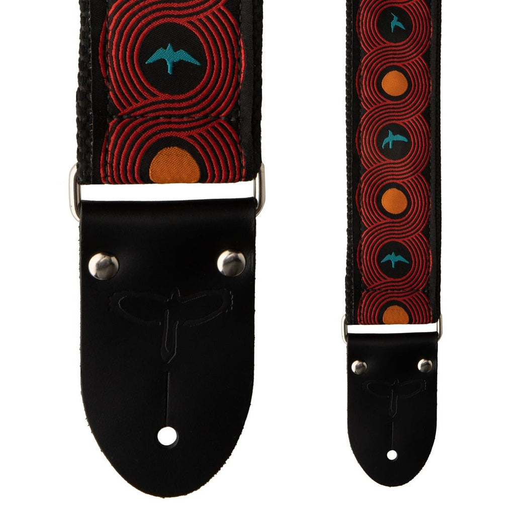 PRS 113011007 2" Deluxe Retro Strap, Blue Birds, Custom Jacquard - Ray's Midbell Music