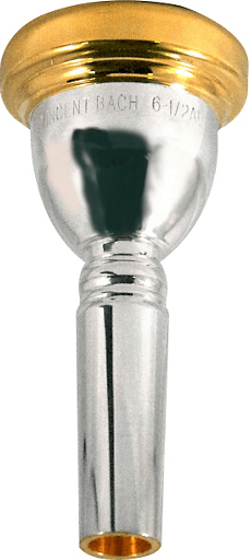BACH 3506HALGR 6.5 AL Small Shank Trombone Mouthpiece w Gold Rim