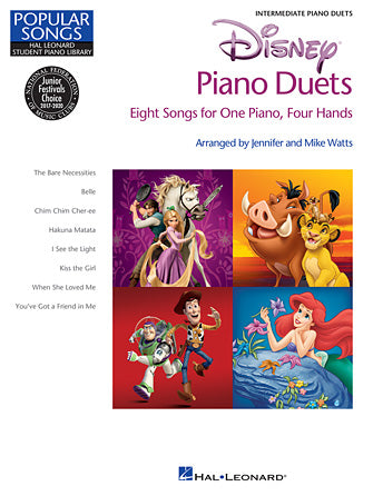 HAL LEONARD HL00113759 Disney Piano Duets - Hal Leonard Student Piano Library Popular Songs Series Intermediate 1 Piano, 4 hands