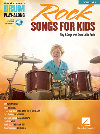 HAL LEONARD HL00148113 Rock Songs for Kids - Drum Play-Along Volume 41