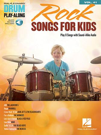 HAL LEONARD HL00148113 Rock Songs for Kids - Drum Play-Along Volume 41 - Ray's Midbell Music