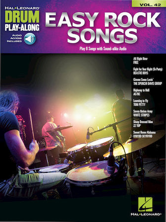 HAL LEONARD HL00148143 Easy Rock Songs - Drum Play-Along Volume 42