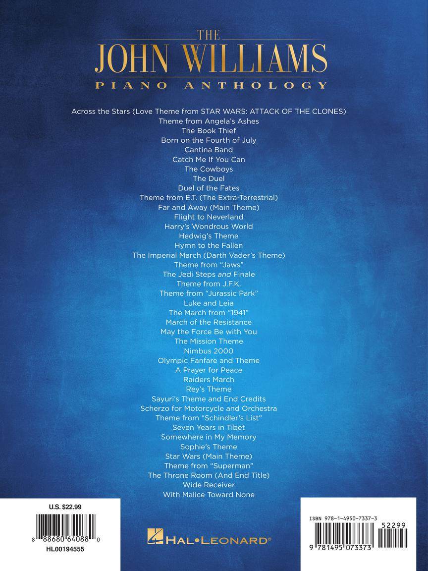 HAL LEONARD HL00194555 The John Williams Piano Anthology - Ray's Midbell Music