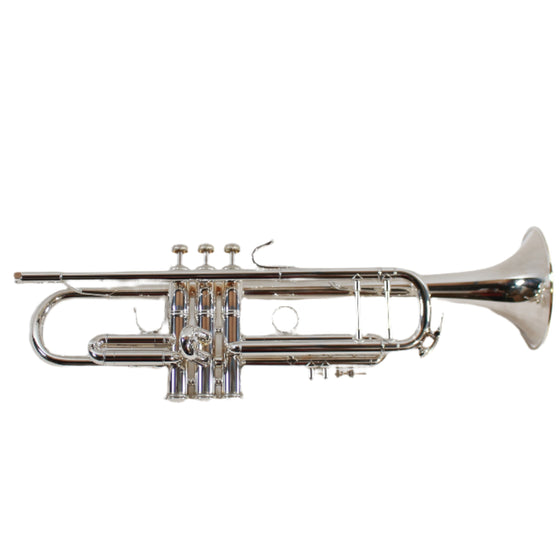 BACH 180S371336 Strad Trumpet, Silver Plated, Gold Plated Inside Bell, 3C Mpc, w/ Deluxe Case