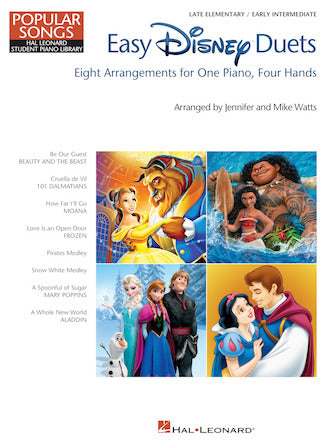 HAL LEONARD HL00243727 Easy Disney Duets - Popular Songs Series - NFMC 2020-2024 Selection Late Elementary/Early Intermedia -