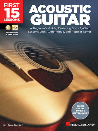 HAL LEONARD HL00244588 First 15 Lessons - Acoustic Guitar