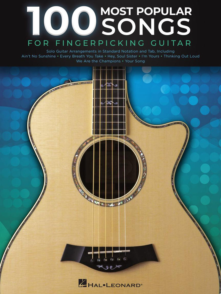 HAL LEONARD 00276946 100 Most Popular Songs for Fingerpicking Guitar - Solo Guitar Arrangements in Standard Notation and Tab