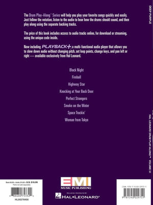 HAL LEONARD 00278400 Deep Purple - Drum Play-Along Volume 51 - Ray's Midbell Music