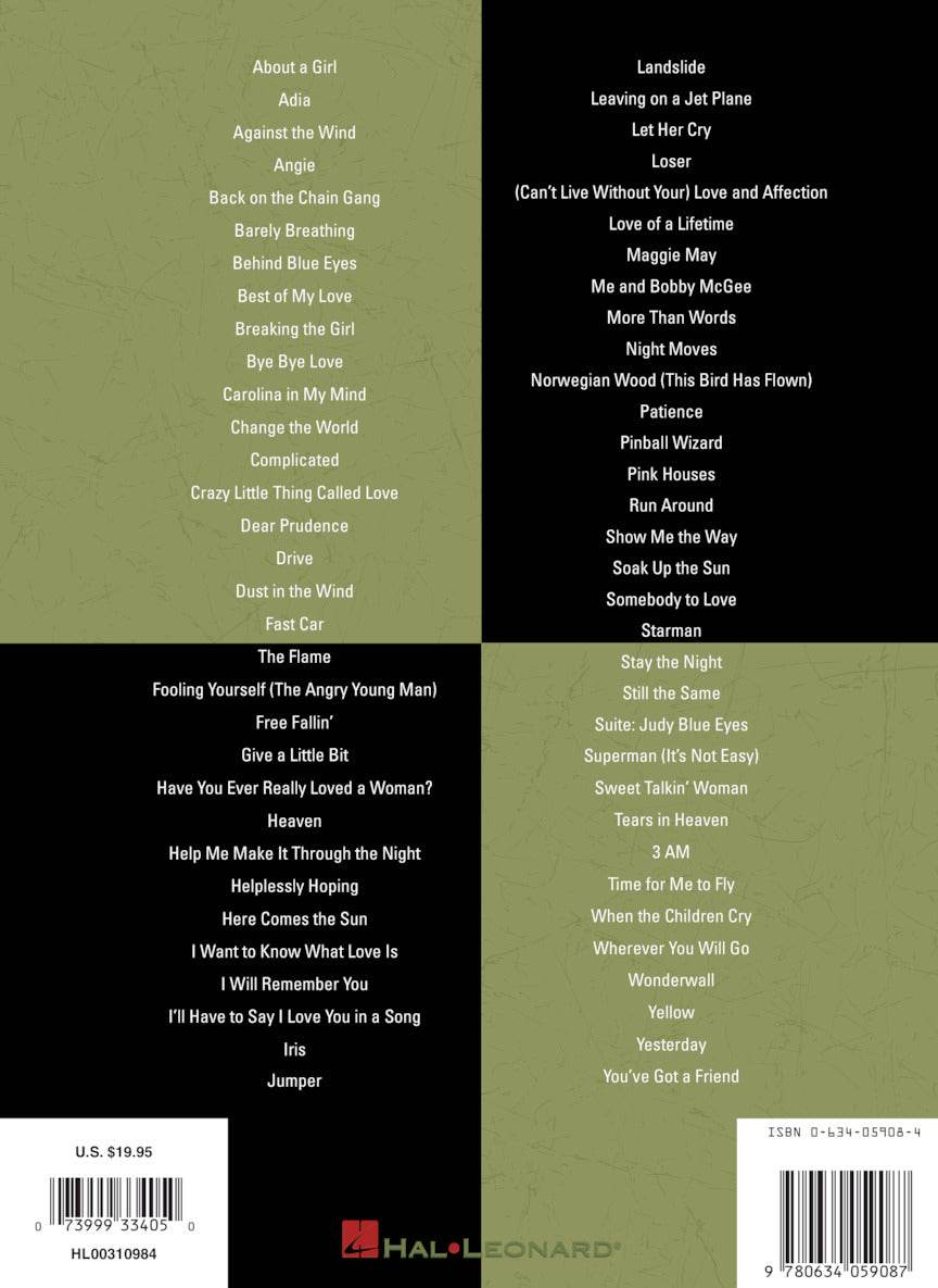 HAL LEONARD 00310984 The Best Acoustic Rock Songs Ever - Ray's Midbell Music