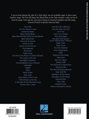 HAL LEONARD 00322937 First 50 Songs You Should Play on Tuba - Ray's Midbell Music