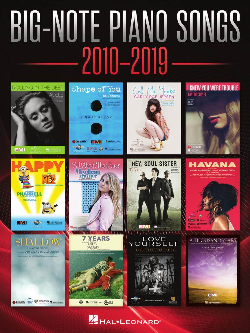 HAL LEONARD 00345659 Big-Note Piano Songs 2010-2019 - Ray's Midbell Music