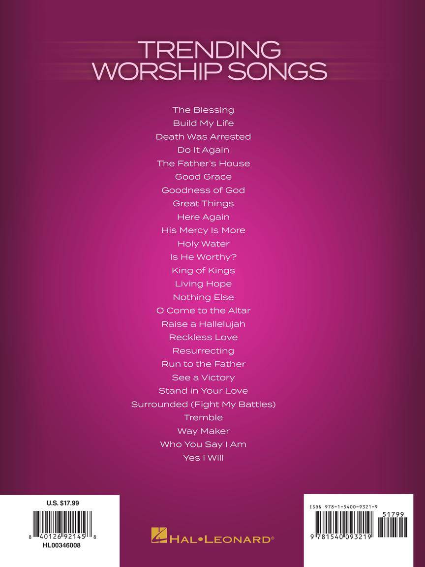 HAL LEONARD 00346008 Trending Worship Songs - 27 Fast-Rising Favorites - Ray's Midbell Music