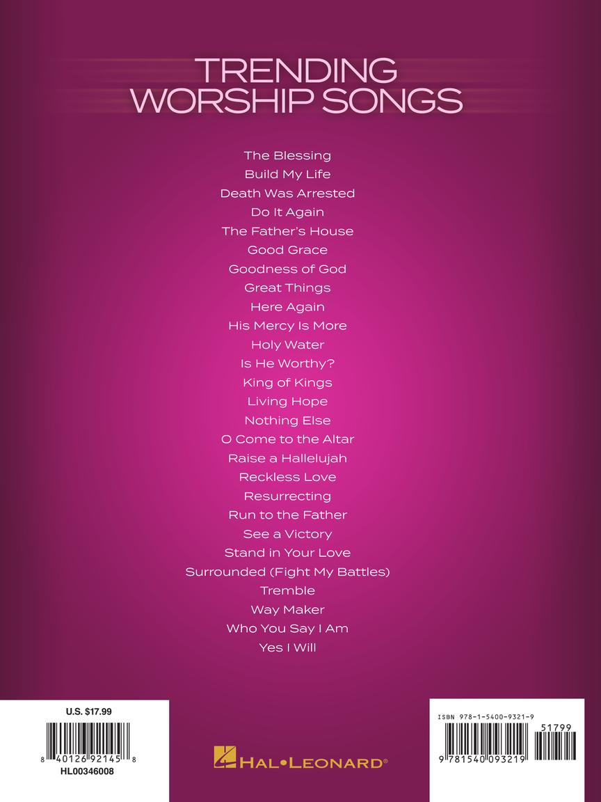 HAL LEONARD 00346008 Trending Worship Songs - 27 Fast-Rising Favorites