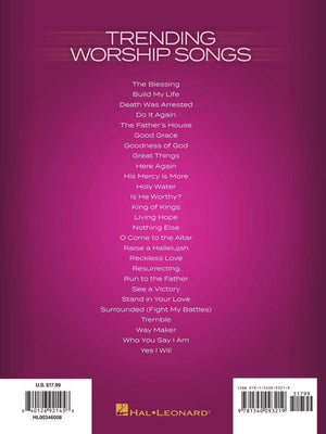 HAL LEONARD 00346008 Trending Worship Songs - 27 Fast-Rising Favorites - Ray's Midbell Music