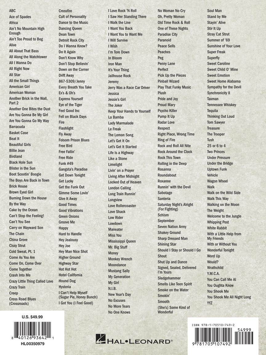 HAL LEONARD 00350979 The Bassist's Fake Book - 250 Songs with Easy-to-Use Bass Charts - Ray's Midbell Music