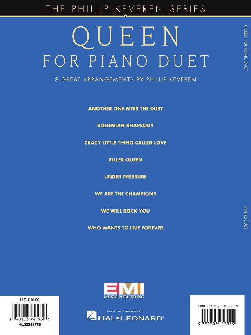 HAL LEONARD 00356759 Queen for Piano Duet - The Phillip Keveren Series - Ray's Midbell Music