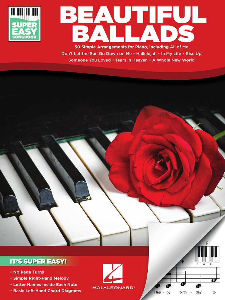 HAL LEONARD 00385162 Beautiful Ballads - Super Easy Songbook