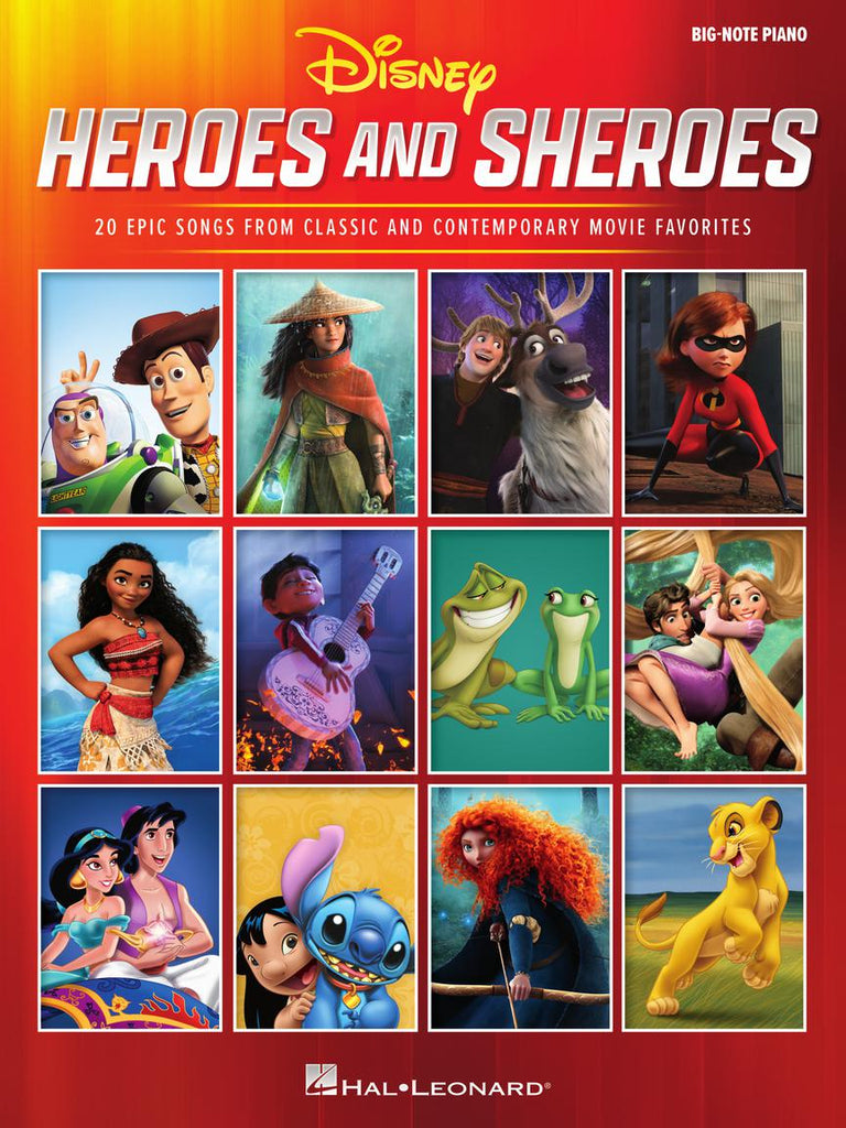 HAL LEONARD 00385972 Disney Heroes and Sheroes for Big-Note Piano