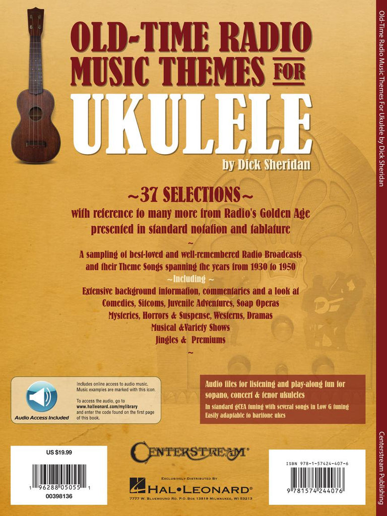 HAL LEONARD 00398136 Old Time Radio Music Themes for Ukulele