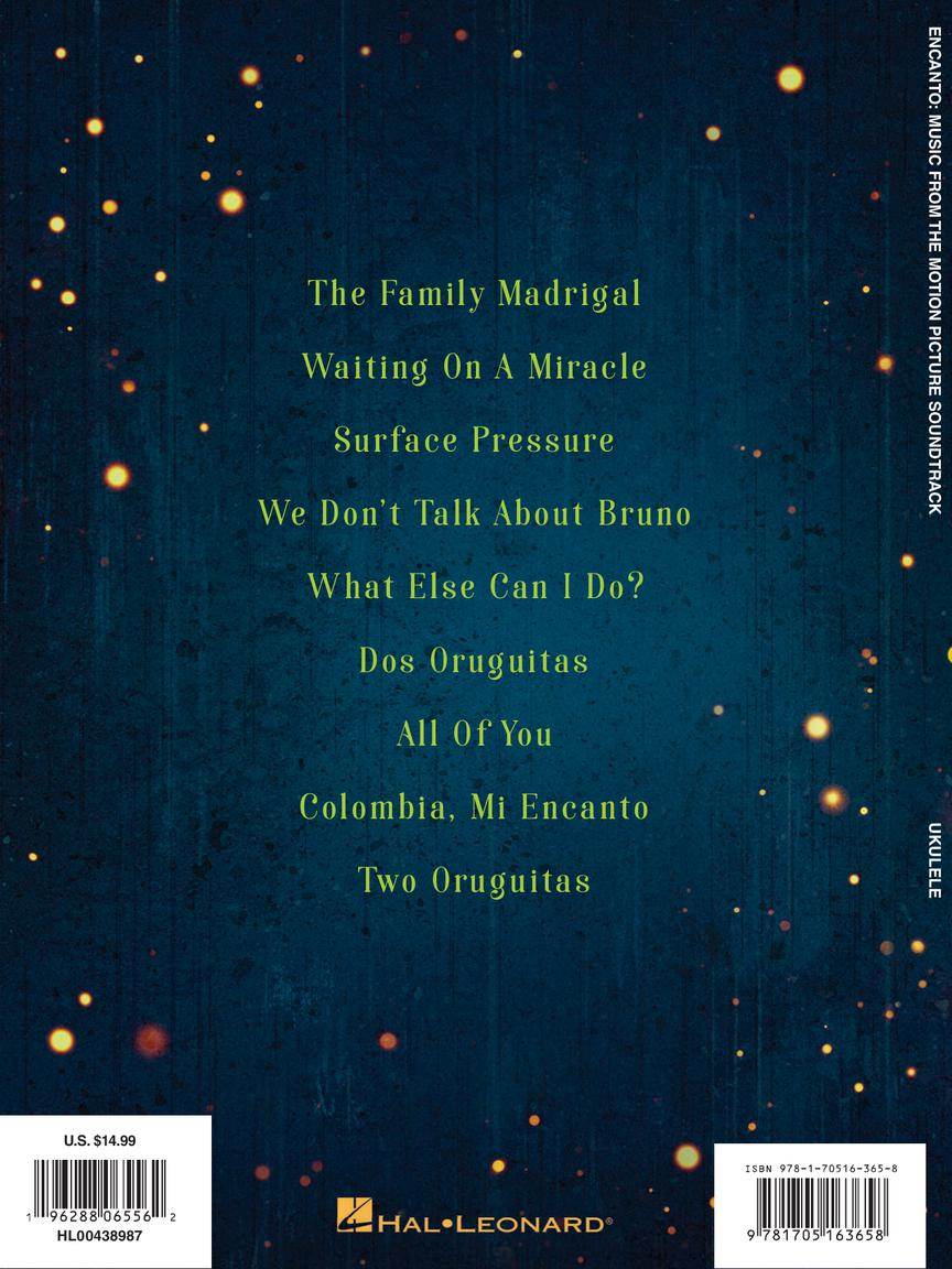 HAL LEONARD 00438987 Encanto - Music from the Motion Picture Soundtrack (Ukulele) - Ray's Midbell Music