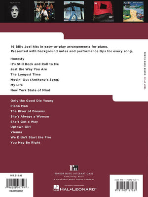 HAL LEONARD 00595462 Really Easy Piano: Billy Joel - Ray's Midbell Music