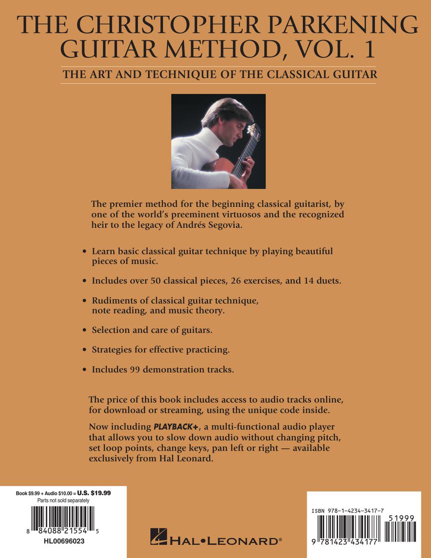 HAL LEONARD 00696023 The Christopher Parkening Guitar Method - Volume 1 - The Art and Technique of the Classical Guitar B