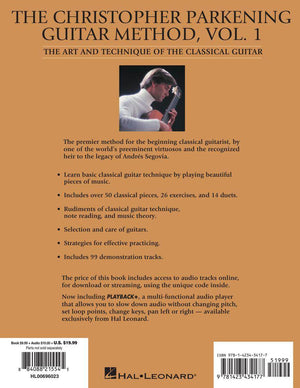 HAL LEONARD 00696023 The Christopher Parkening Guitar Method - Volume 1 - The Art and Technique of the Classical Guitar B - Ray's Midbell Music
