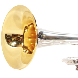 BACH 180S371336 Strad Trumpet, Silver Plated, Gold Plated Inside Bell, 3C Mpc, w/ Deluxe Case - Ray's Midbell Music