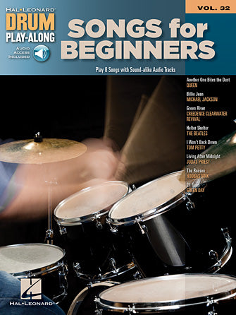 HAL LEONARD 00704204 Songs for Beginners Drum Along