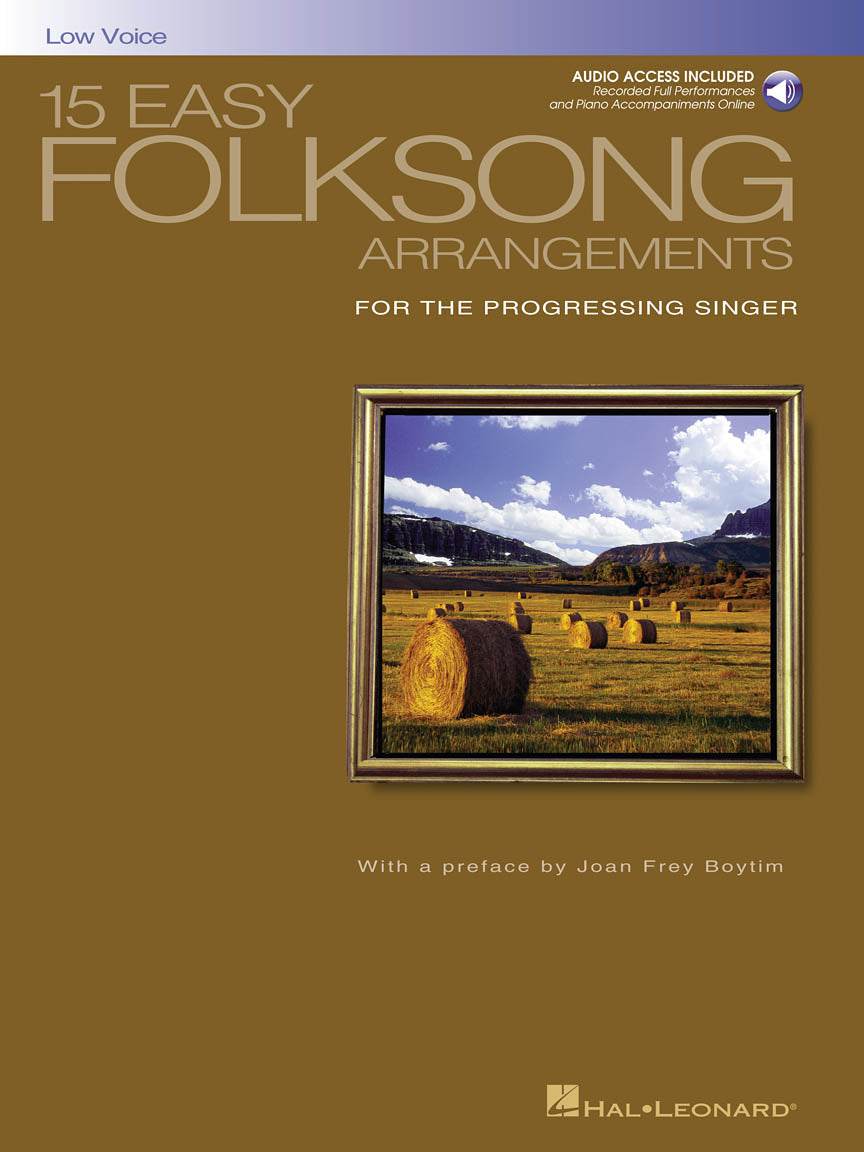HAL LEONARD 00740269 15 Easy Folk Song Arrangments (Low Voice) - Ray's Midbell Music