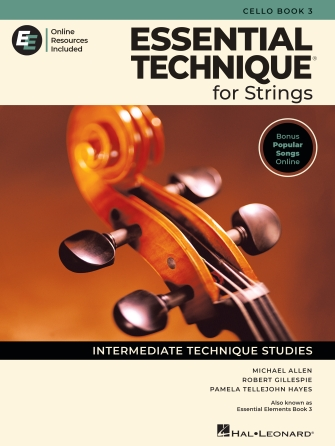 Hal Leonard 00875069 Essential Technique for Strings Cello Book 3 with Online Resources
