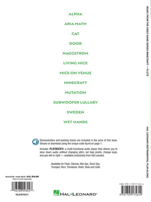 HAL LEONARD 01074311 Minecraft - Music from the Video Game Series - Flute Play-Along - Ray's Midbell Music