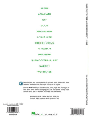 HAL LEONARD 01074317 Minecraft - Music from the Video Game Series - Cello Play-Along - Ray's Midbell Music