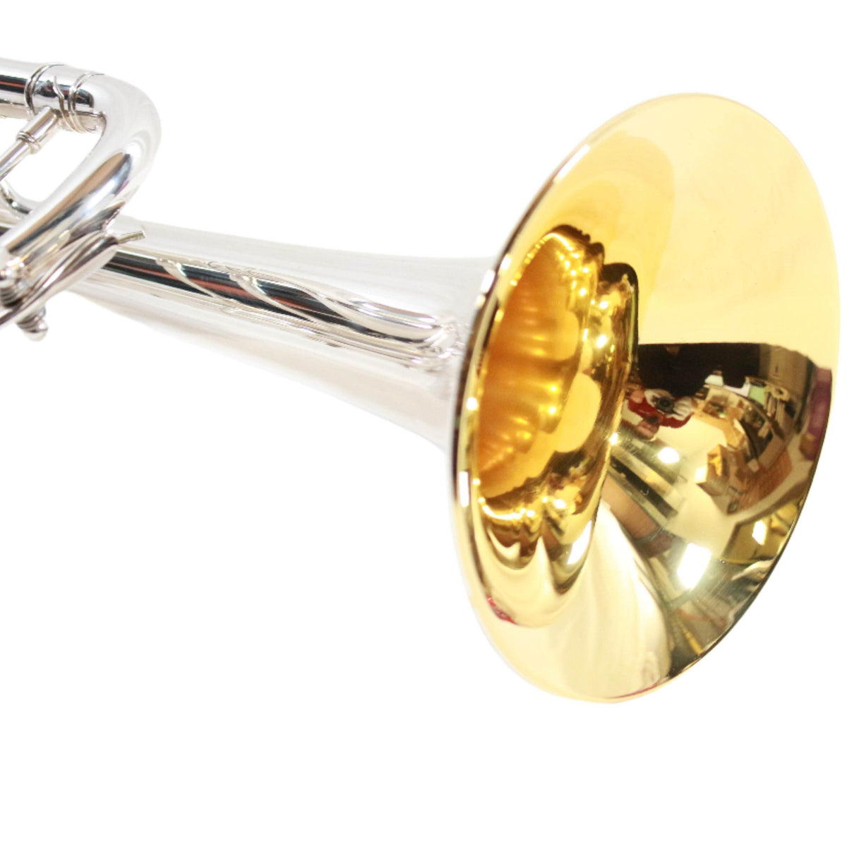 BACH 180S371336 Strad Trumpet, Silver Plated, Gold Plated Inside Bell, 3C Mpc, w/ Deluxe Case - Ray's Midbell Music