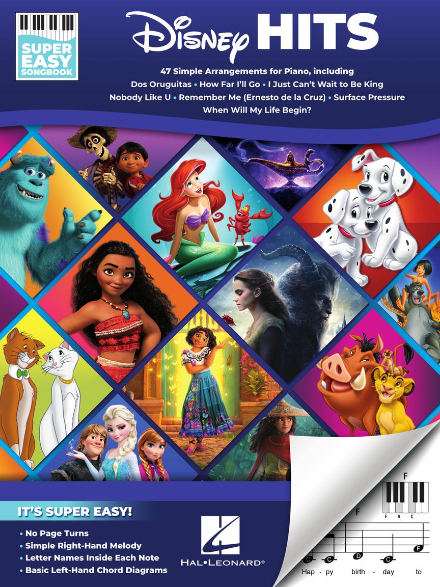 HAL LEONARD 01136178 Disney Hits - Super Easy Songbook