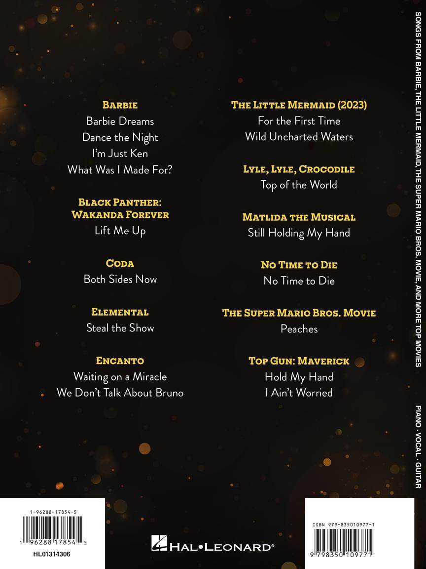 HAL LEONARD 01314306 Songs from Barbie, The Little Mermaid, The Super Mario Bros. Movie, and More Top Movies - Ray's Midbell Music