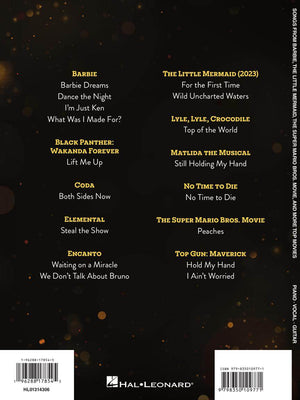 HAL LEONARD 01314306 Songs from Barbie, The Little Mermaid, The Super Mario Bros. Movie, and More Top Movies - Ray's Midbell Music