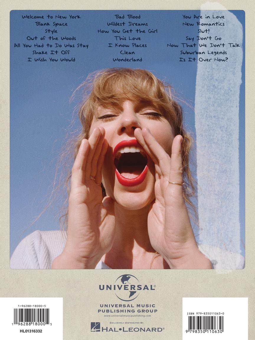HAL LEONARD 01316332 Taylor Swift - 1989 (Taylor's Version) - Ray's Midbell Music
