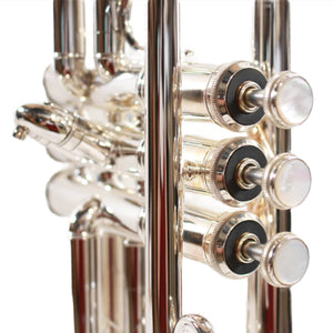 BACH 180S371336 Strad Trumpet, Silver Plated, Gold Plated Inside Bell, 3C Mpc, w/ Deluxe Case - Ray's Midbell Music