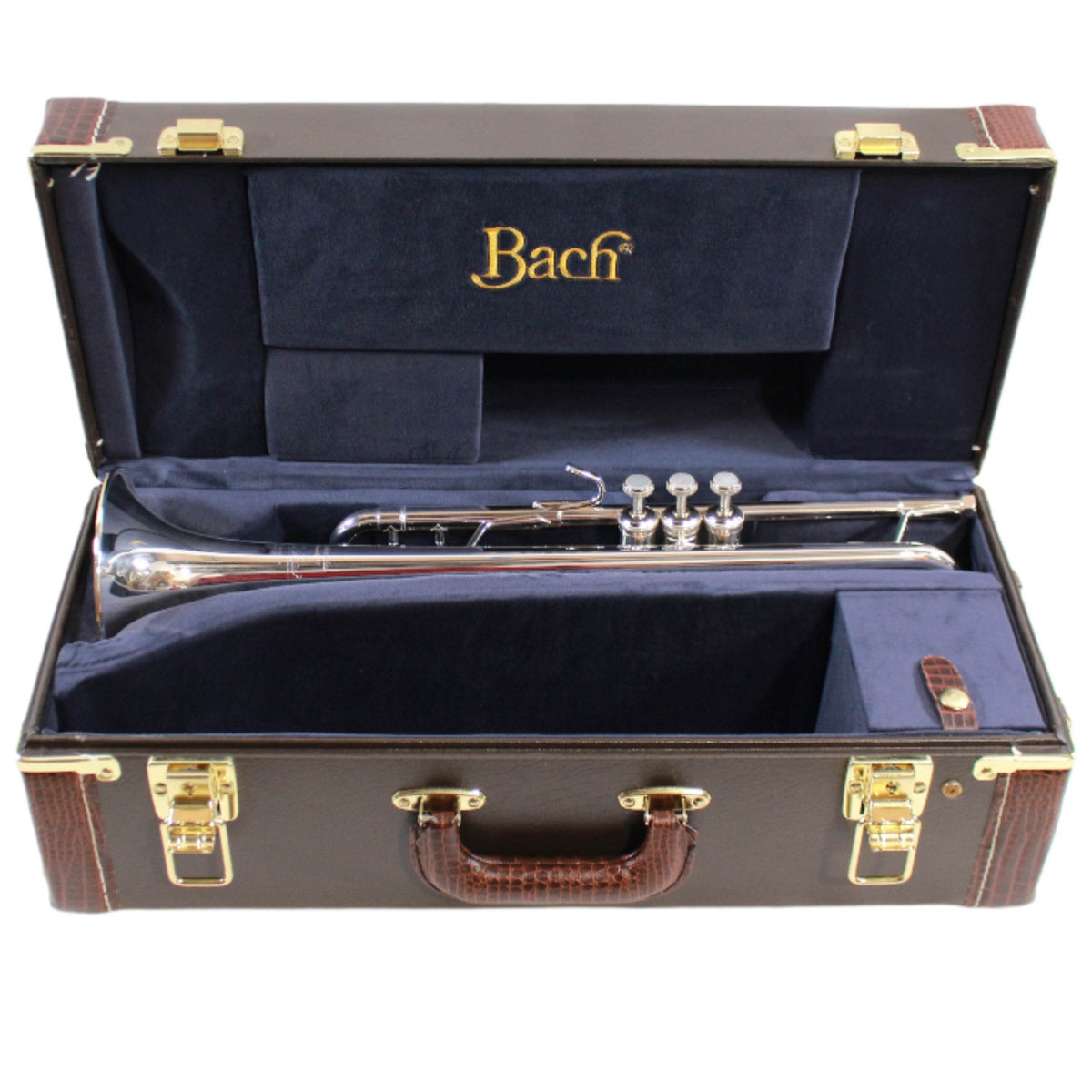 BACH 180S371336 Strad Trumpet, Silver Plated, Gold Plated Inside Bell, 3C Mpc, w/ Deluxe Case - Ray's Midbell Music